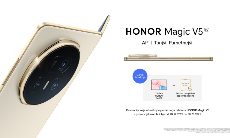 HONOR in Qualcomm postavljata nove standarde mobilne odličnosti s telefonom HONOR Magic V5
